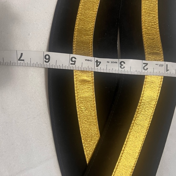 VINTAGE PALOMA PICASSO Wide Overlapping Cinch Belt- Black Velvet/Gold -NWOT SZ.M - Picture 8 of 13